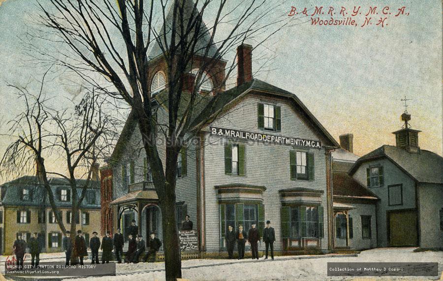 Postcard: Boston & Maine Railroad YMCA, Woodsville, New Hampshire